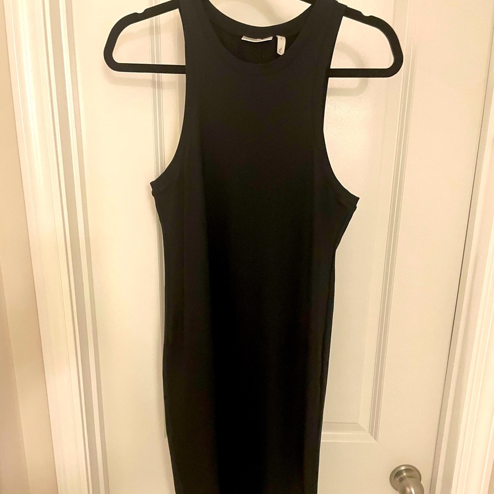 Leith bodycon black midi dress